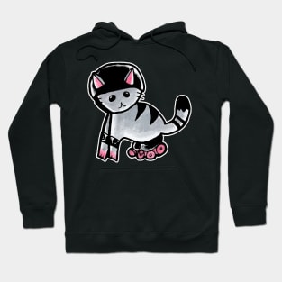 Gray Roller Cat Hoodie